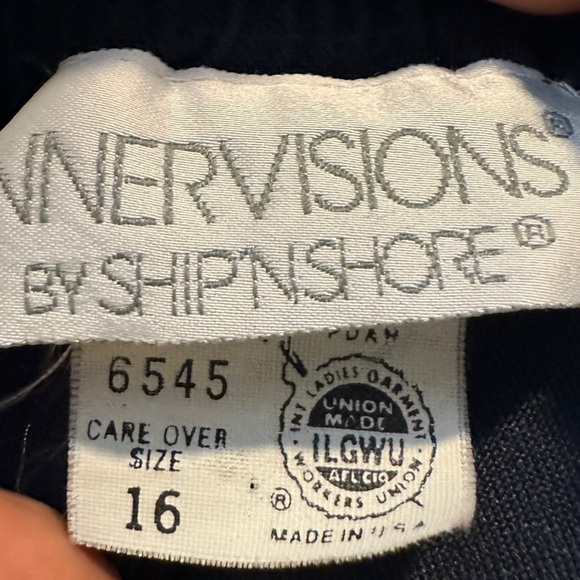 Inner visions by ShipNshore vintage navy blue pleated skirt size 16 - Picture 3 of 5